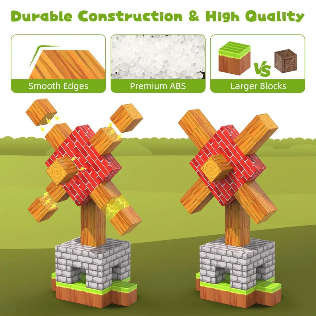 KTX-948051 Glow in the Dark Magnetic Building Bricks for STEM Learning and Creative Play