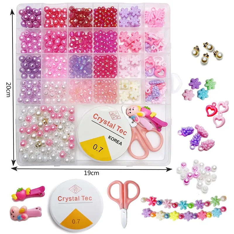KTX-754131 DIY Jewelry Making Kit with Mixed Clay and Letter Beads for Creative Projects
