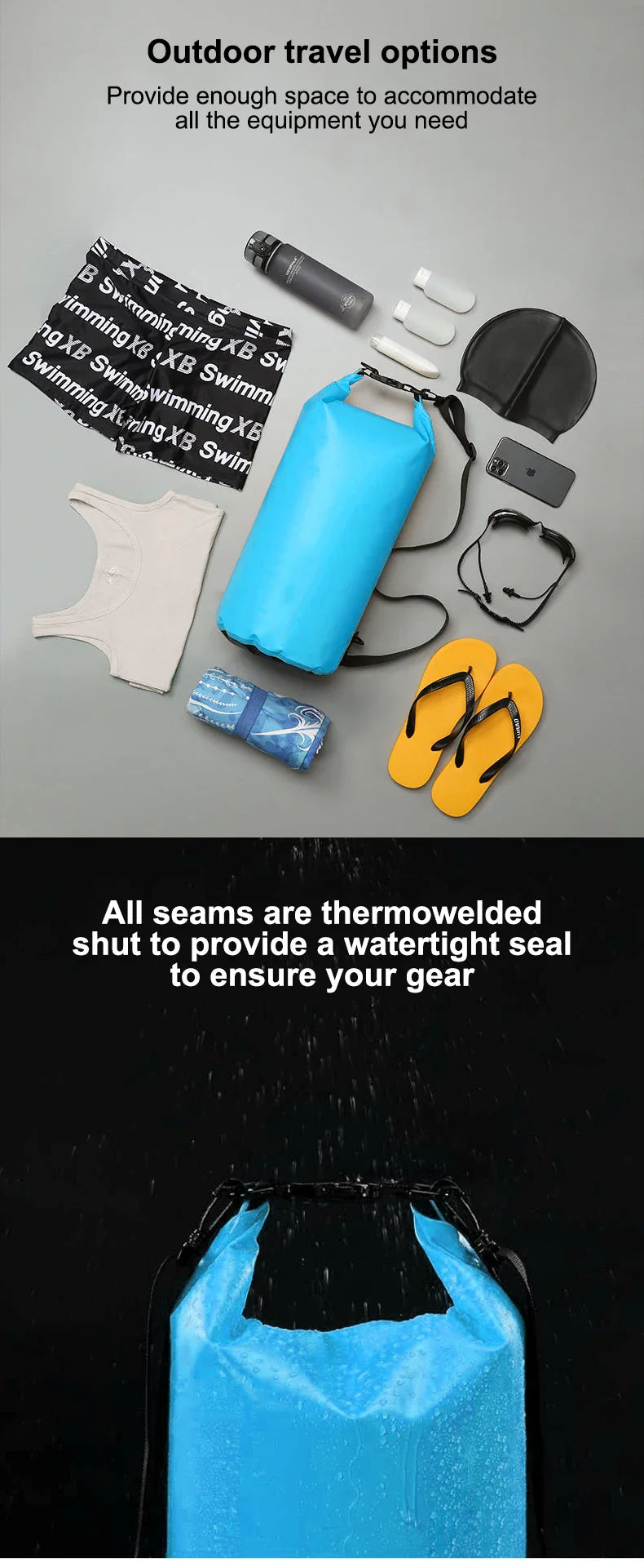 KTX-847187 Lightweight Waterproof PVC Dry Bag for Outdoor Sports and Water Activities