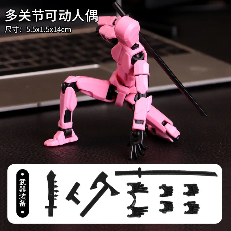 KTX-551379 Movable 3D Dummy Robot Anime Action Figure - PVC Multifunctional Fidget Toy for Kids with Autism