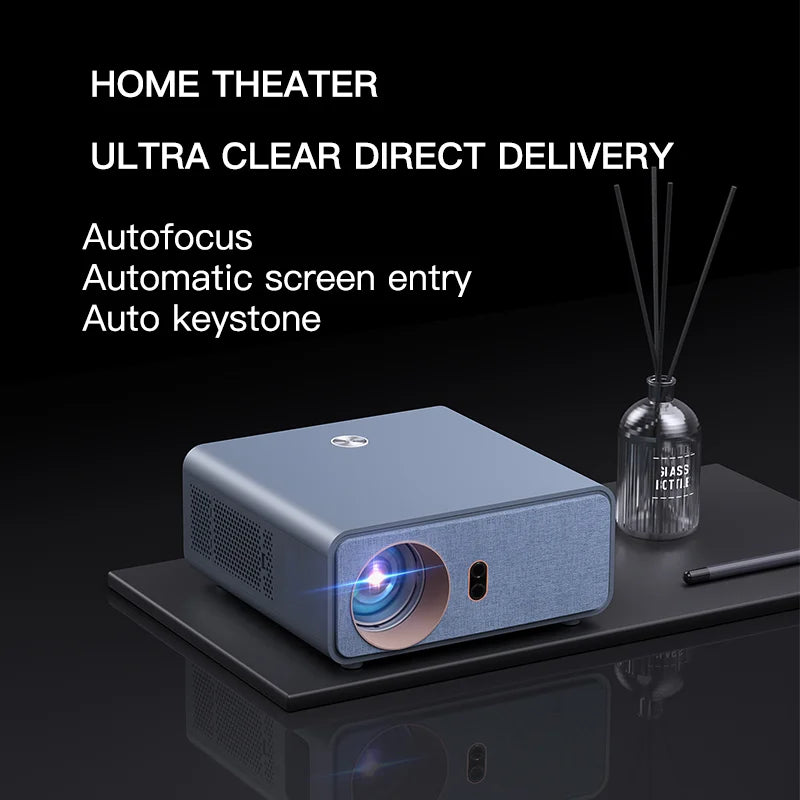 KTX-482771 1080p 3D 4K Portable Home Theatre Projector with Smart Android and Wi-Fi Connectivity