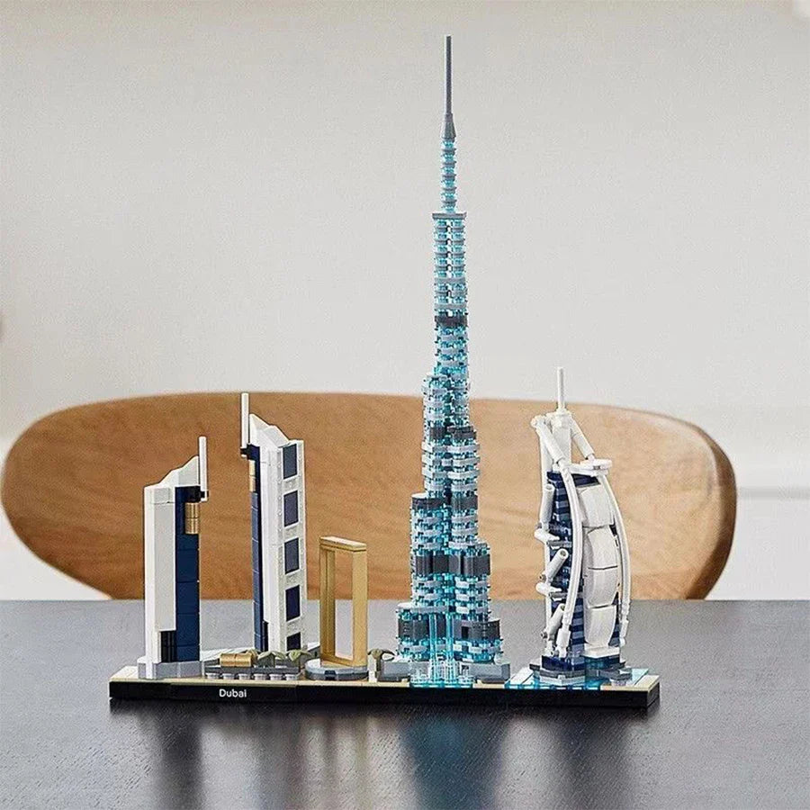 KTX-489299 Creative Miniature Skyline Building Block Set for Kids and Adults - City Decor Model