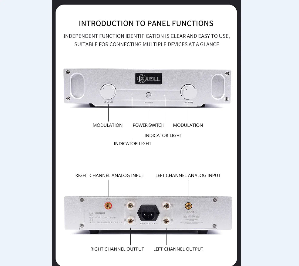 KTX-547155 BRZHIFI A1S 20W Pure Class A Power Amplifier for HiFi Audio Systems
