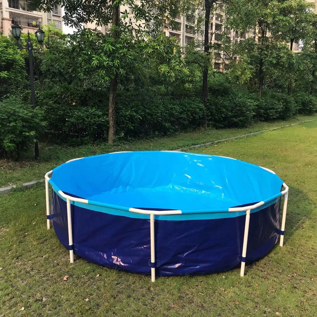 KTX-339859 Metal Frame Folding Swimming Pool for Outdoor Family Fun