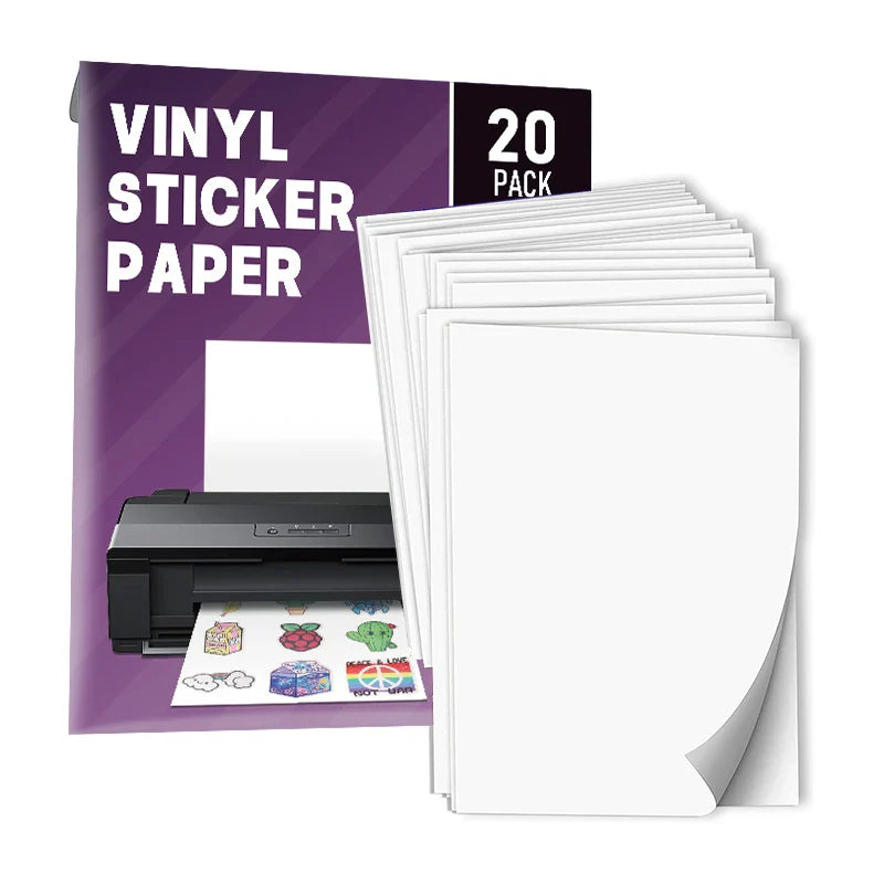 KTX-396755 Custom Printable Matte A4 and Glossy A3 Waterproof Inkjet Vinyl Sticker Paper