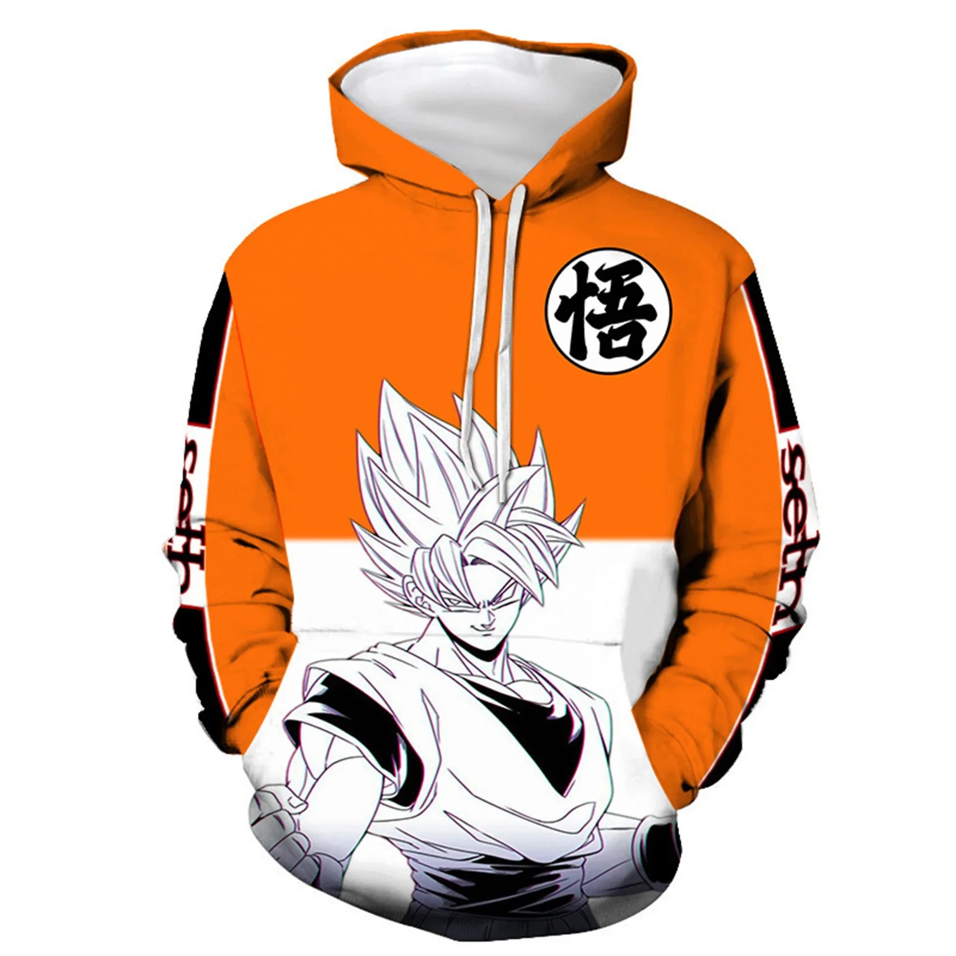 KTX-915539 OEM Custom logo Clothing Sweatshirt Long Sleeves Knitted Pullover Sweater Clothes Hooded 3D Digital Printed Anime Hoodie