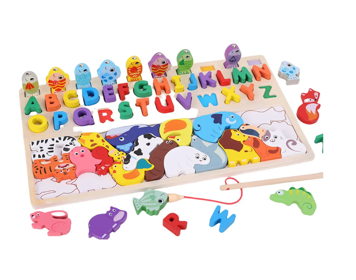 KTX-672403 Montessori Wooden Finger Counting Game for Early Learning Mathematics