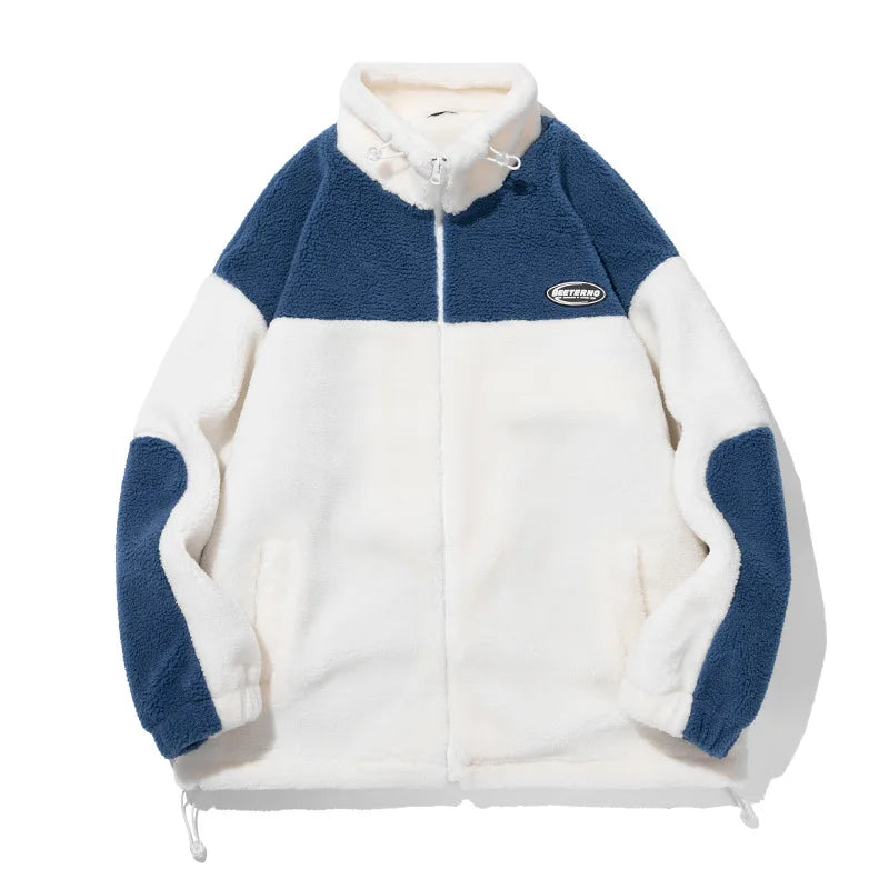 KTX-538131 Men's Lamb Fleece and Thick Cotton Stand Collar Puffer Jacket Winter Clothing for Men Finished Product Clothing