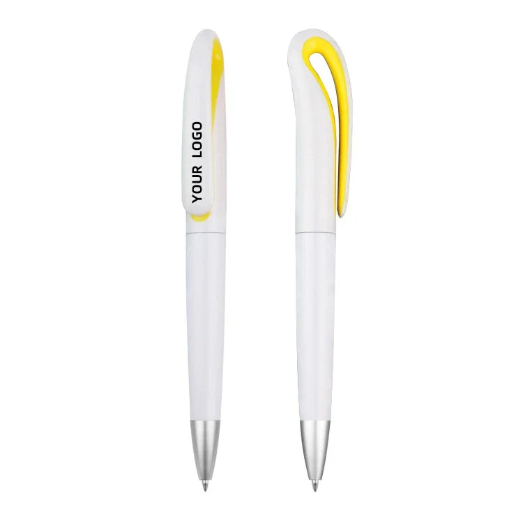 KTX-110739 Custom Plastic Ballpoint Pen with Logo, Twist Action, 1.0mm Black Ink, Lightweight Design