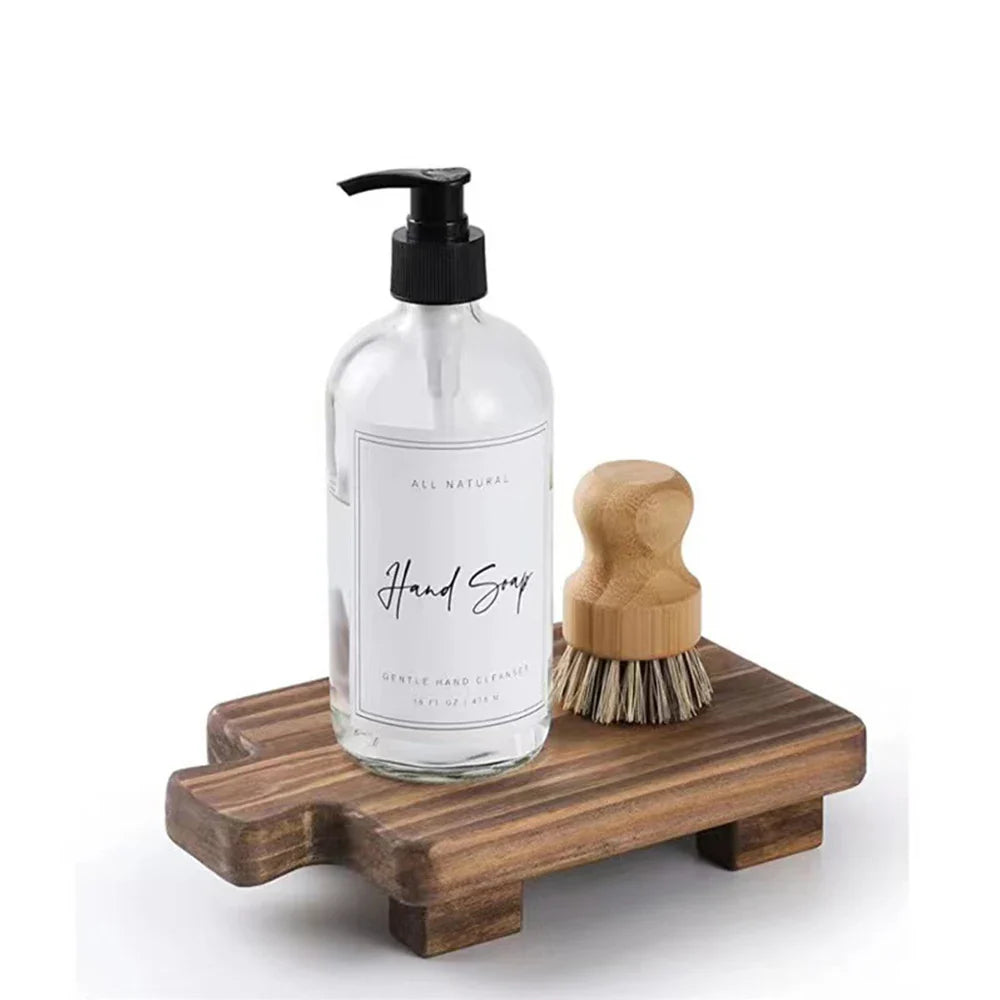 KTX-071507 Plain Wooden Soap Dish for Bathroom and Toilet Use
