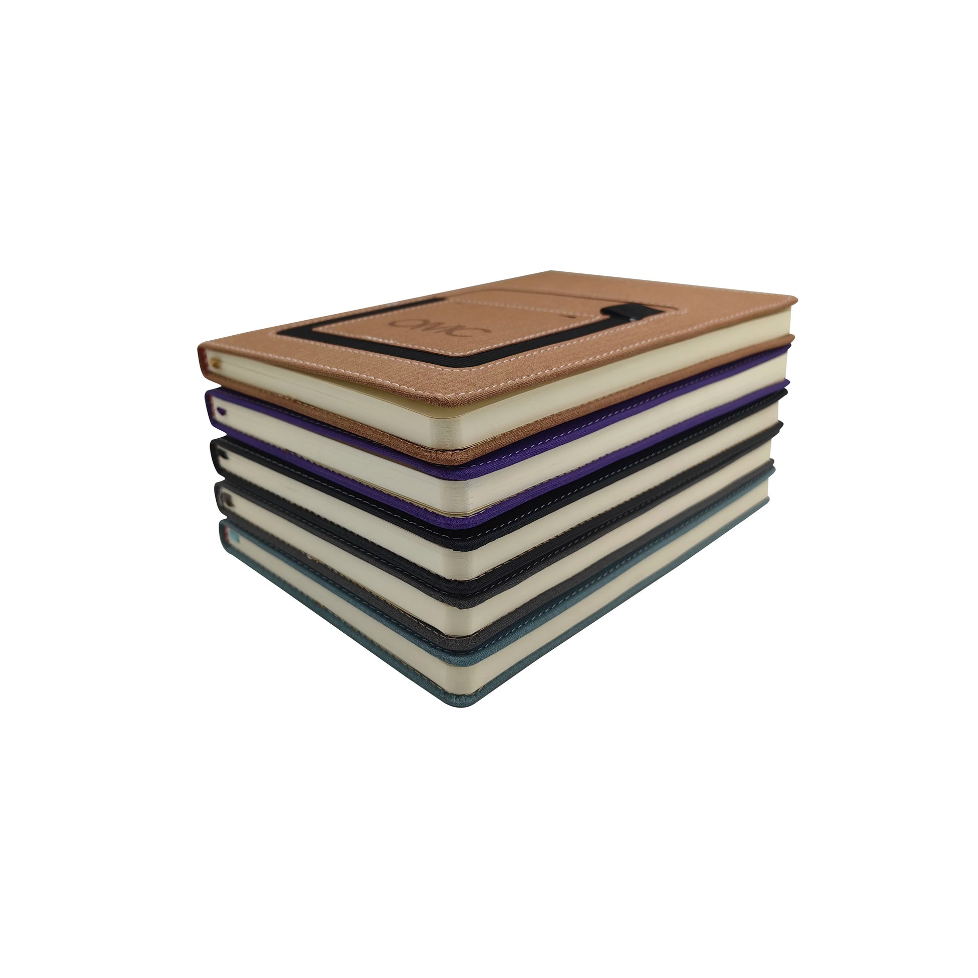 KTX-064467 Classic Solid Colour A5 Portable PU Notebook with Logo Journal and Writing Diary