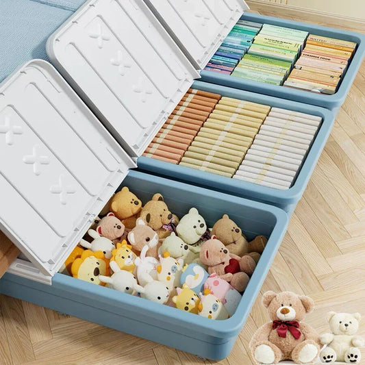 KTX-860563 Large Plastic Storage Boxes for Clothes and Home Organisation