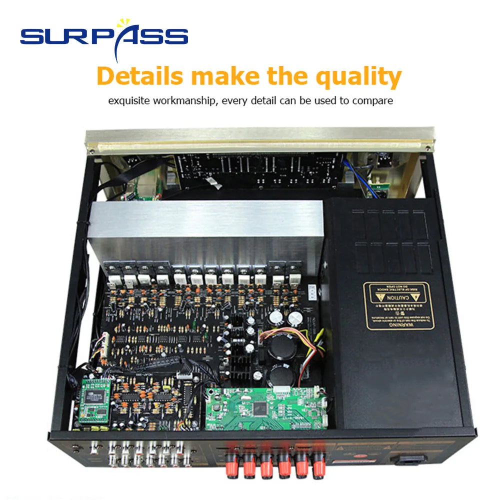 KTX-401427 5.1 Channel Home Theater Amplifier Receiver with High Power Wireless Sound System