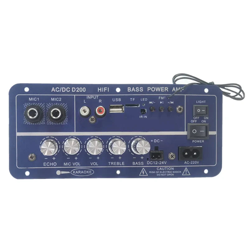 KTX-958483 50W Dual Channel Digital Power Audio Receiver with USB for Home and Outdoor Use