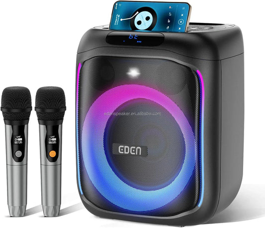 KTX-988435 Portable 6 Inch Wireless Bluetooth Speaker for Outdoor DJ Parties with LED Light