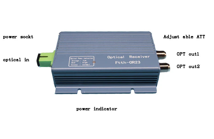 KTX-434195 High Level 100dBuV Optical Receiver OR23B for CATV FTTH - Dual Output, 1550nm SC Connector