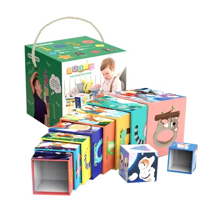 KTX-102227 Montessori-Inspired Animal Nesting and Stacking Blocks for Kids - 10PCS Educational Toy Set