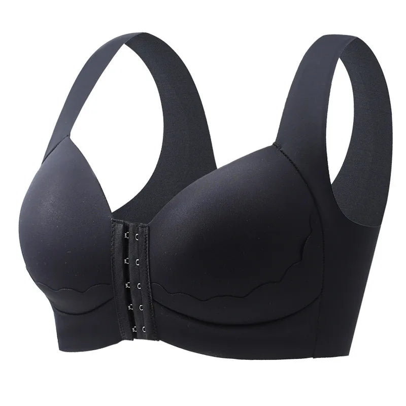 KTX-378899 High Quality Plus Size Seamless Bra Front Buckle No Underwire Bra Push up Wire Free Bra for Women