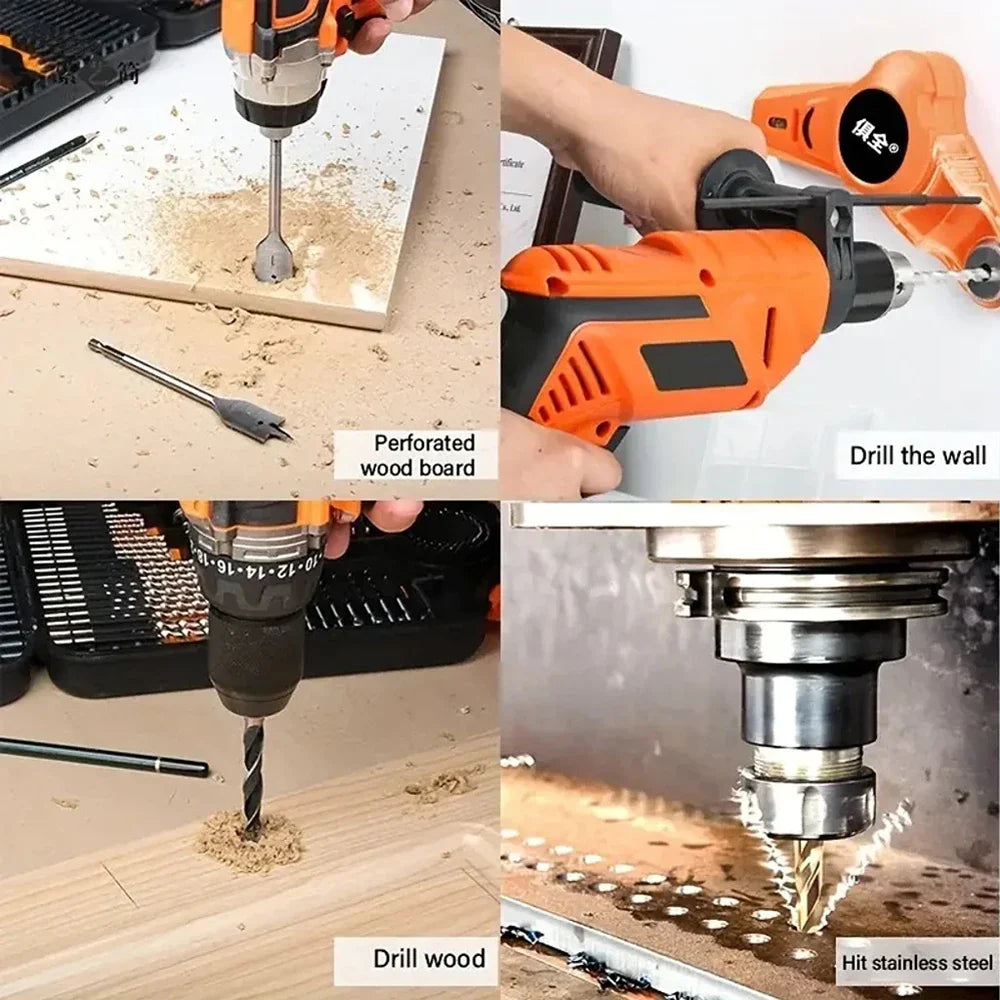 KTX-985171 246-Piece Metric HSS Twist Drill Bit Set for Wood, Metal, Cement and Screw Driving in Carry Case