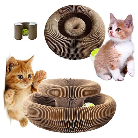 KTX-898707 Interactive Corrugated Cardboard Cat Scratching Board for Engaging Play and Claw Maintenance