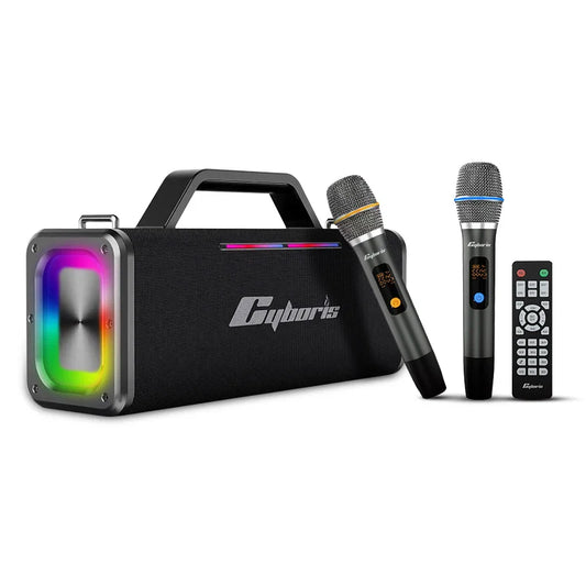 KTX-217811 X12 200W Portable Subwoofer Speaker with Wireless Microphone Support for Outdoor Karaoke