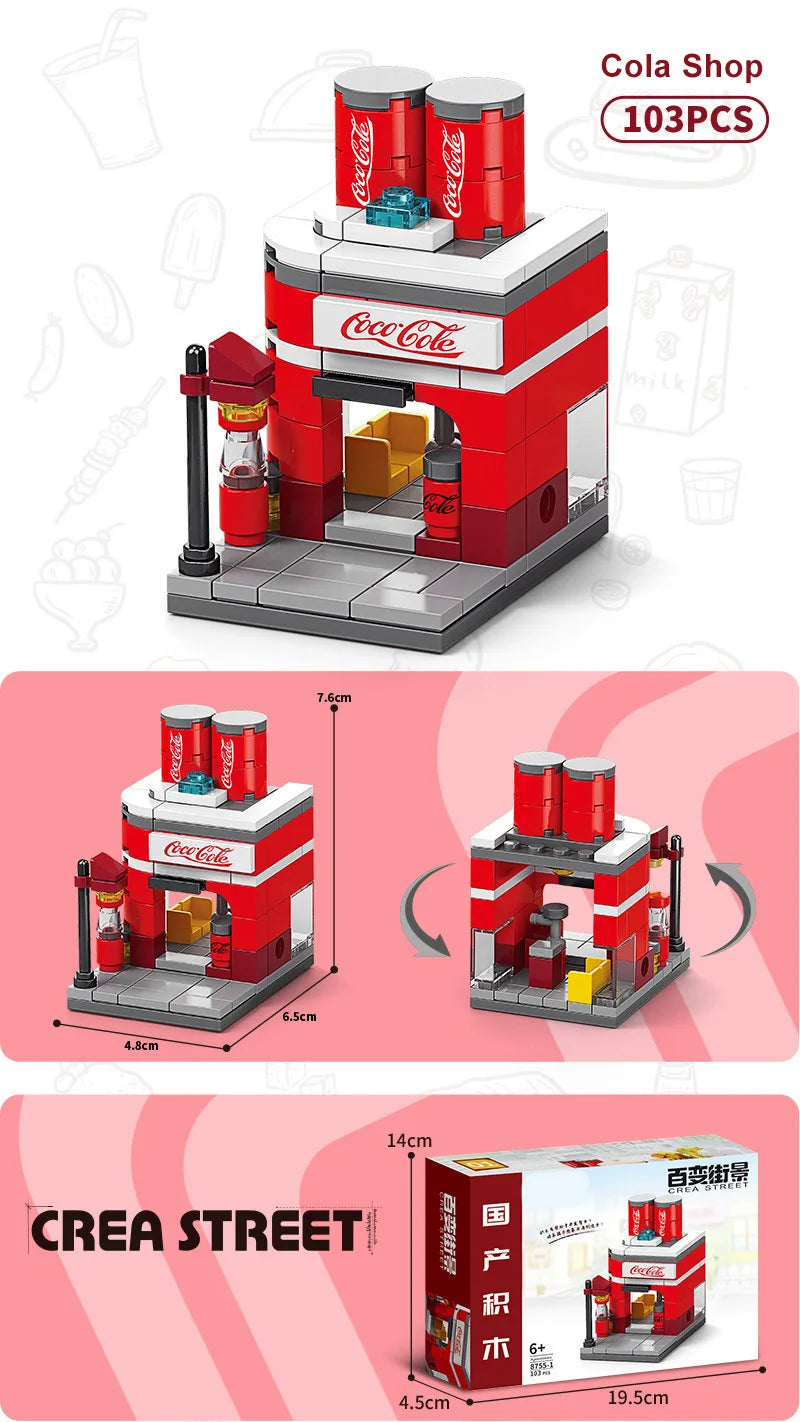 KTX-209043 8 in 1 3D Mini City Building Block Set for Kids