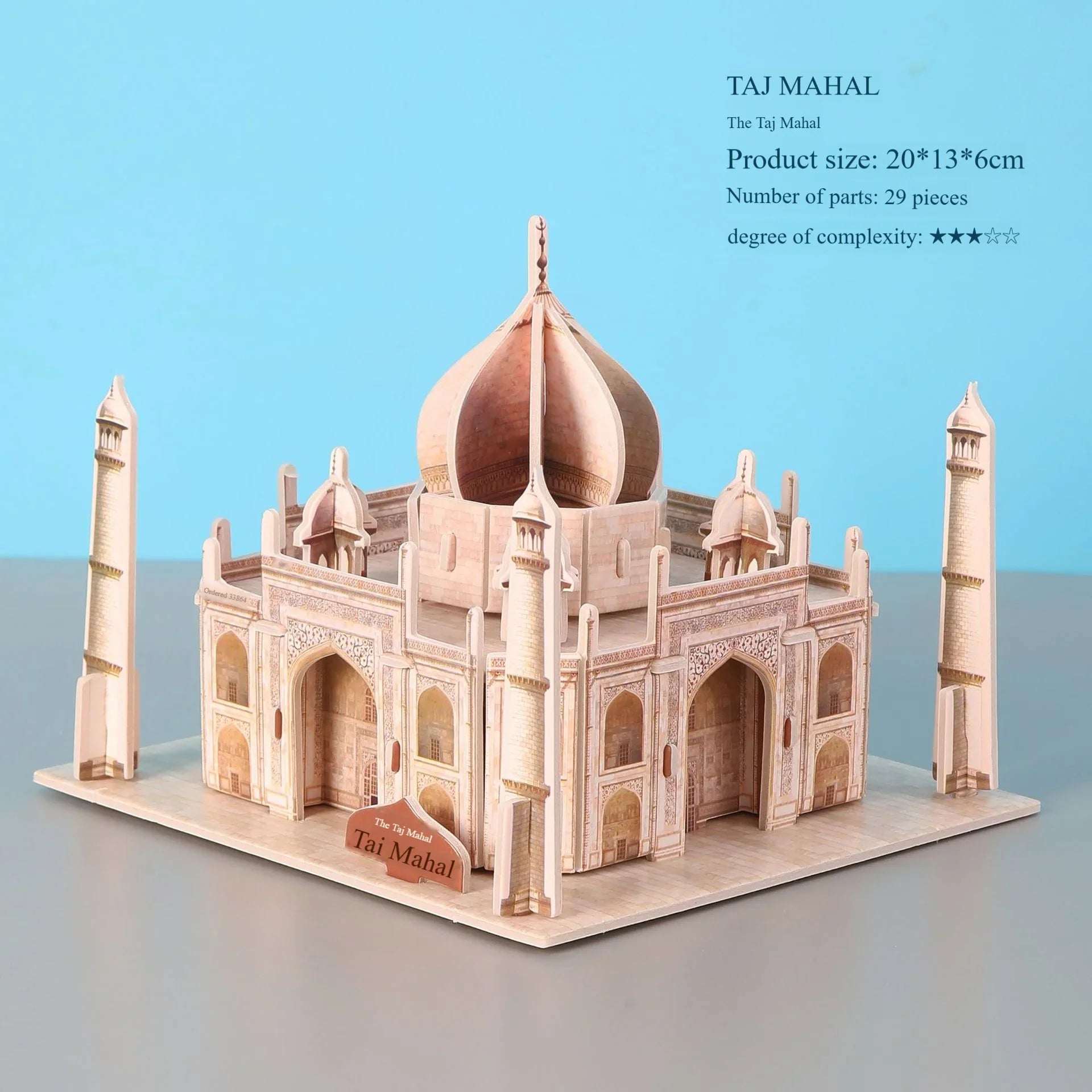 KTX-464595 Handmade 3D Paper Puzzle of World Famous Architecture for Kids - Educational Gift Toy