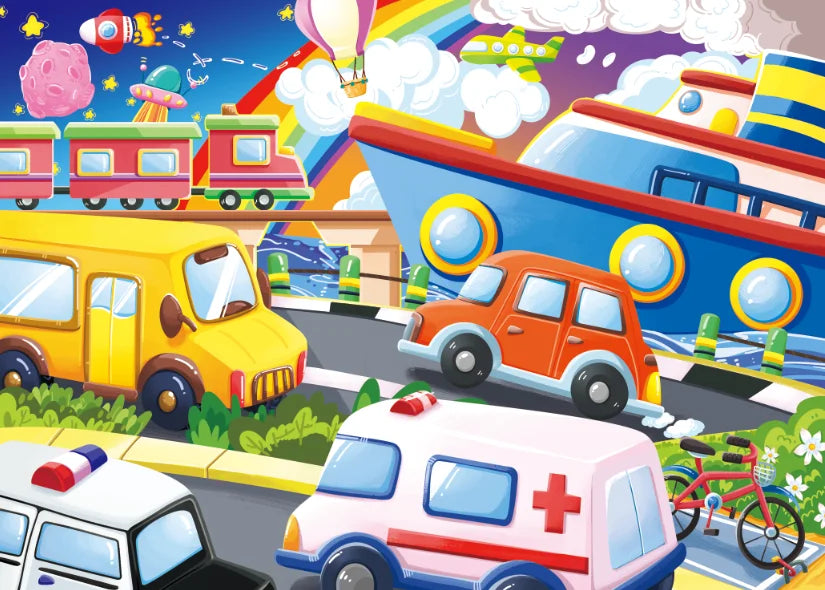 KTX-696275 Educational 60-Piece 3D Cartoon Jigsaw Puzzle for Kids – Fun and Engaging Learning Activity