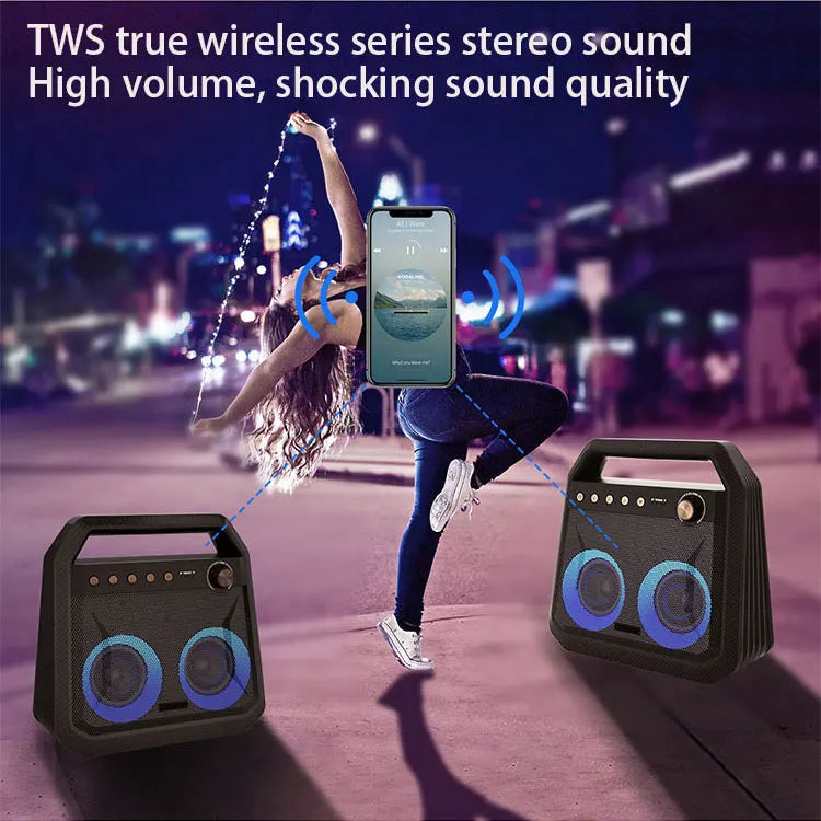 KTX-710483 Portable High-Power Active DJ Speakers with Camping Light for Outdoor Use