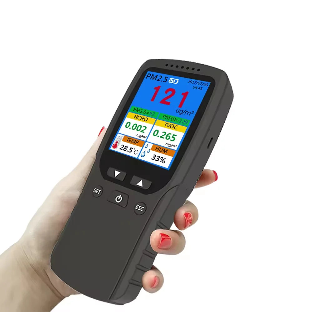 KTX-650899 Handheld PM2.5 Air Quality and Temperature Humidity Detector with Odor Measurement Feature