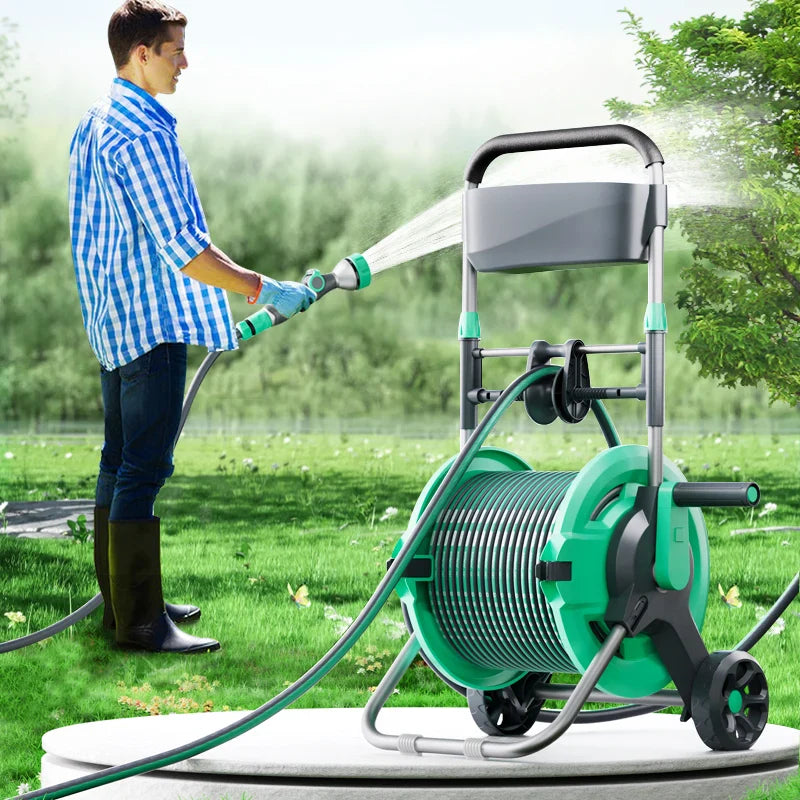 KTX-131219 Heavy Duty Wall-Mount High Pressure Garden Hose Reel Set for Household Use
