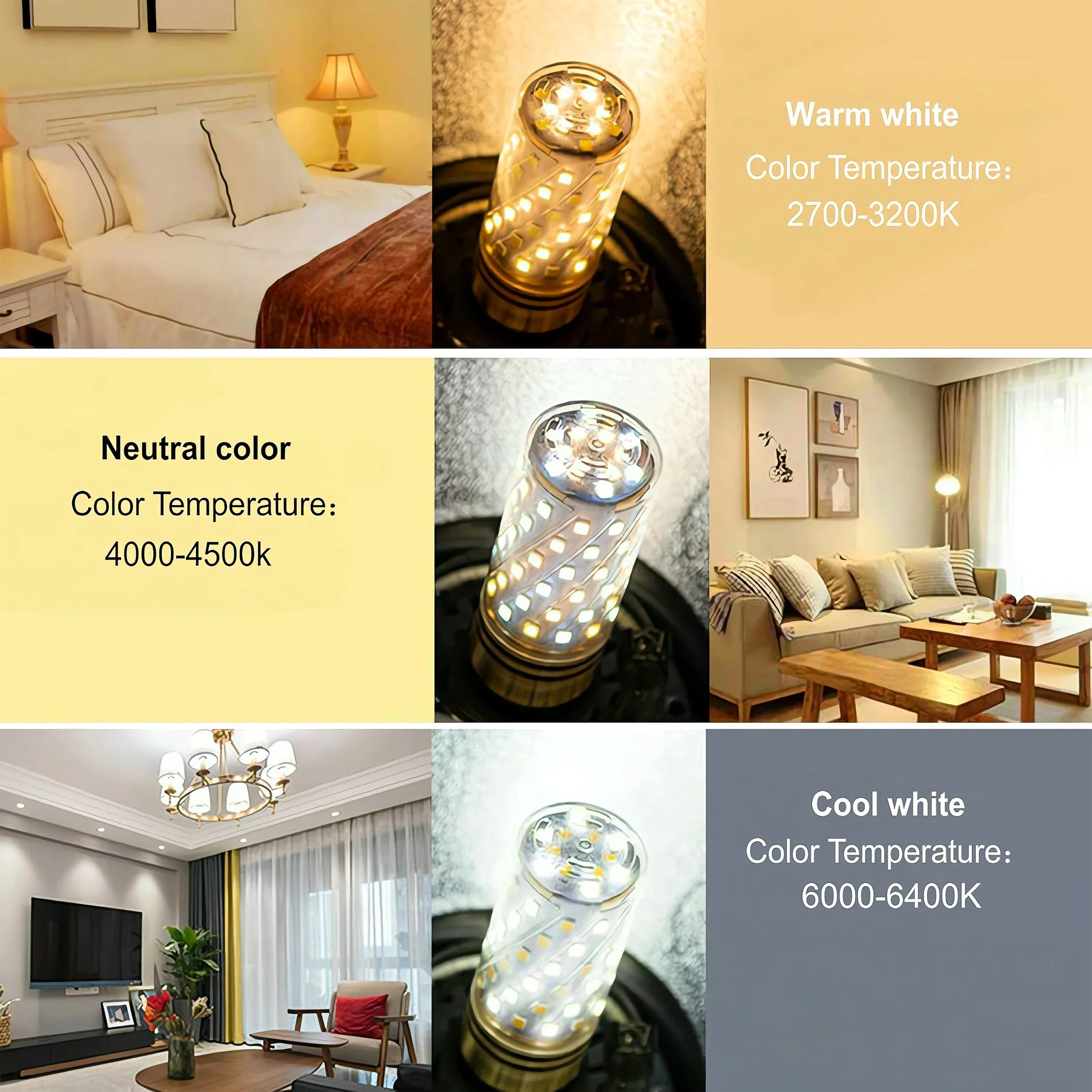 KTX-457427 LED Corn Light Bulb 12W 16W E27 E14 No Flicker SMD2835 for Home Chandelier Lighting