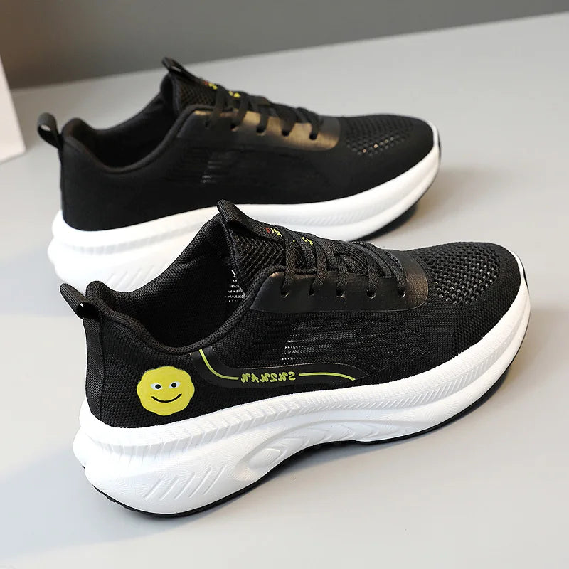 KTX-950611 K2510 New Women's Shoes Trendy Mesh Shoes Breathable Thick Sole Increase Versatile Mesh Sports Shoes for Students