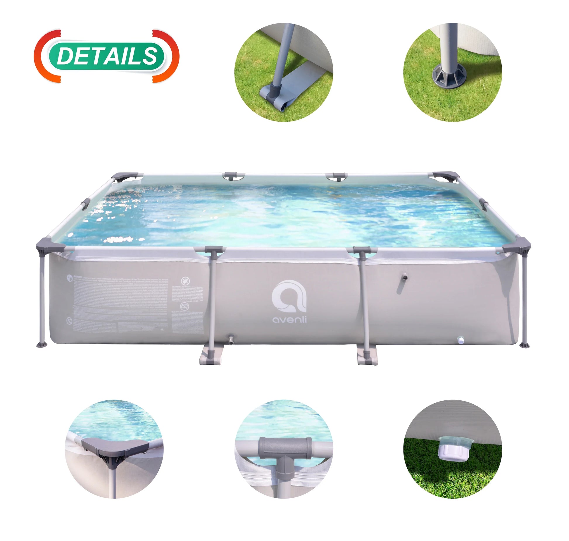 KTX-307091 Custom Logo Easy Set Outdoor Above Ground Family Swimming Pool