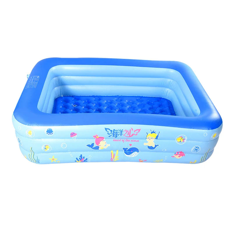 KTX-881107 Inflatable Rectangular Swimming Pool for Children - Outdoor Backyard Garden PVC Pool