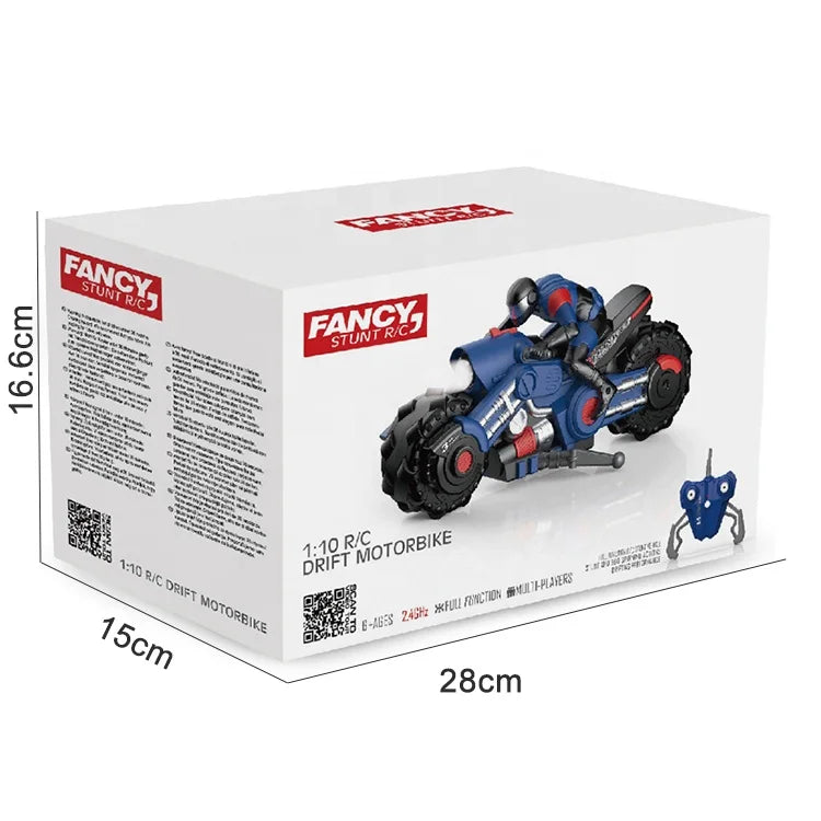 KTX-131539 1:10 Scale 2.4GHz 4-Channel Stunt Off-Road Drift Car with LED Lights - Remote Control Motorcycle для Indoor/Outdoor Fun