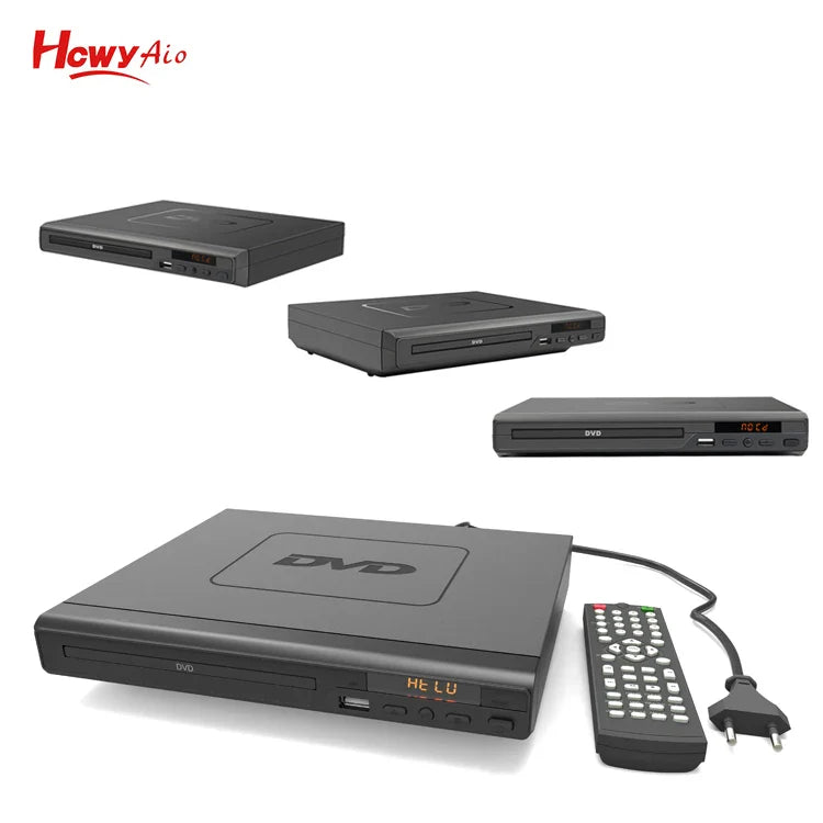 KTX-681683 Portable DVD Player Box with Remote, Multi-Format Playback, LED Display, and USB Compatibility