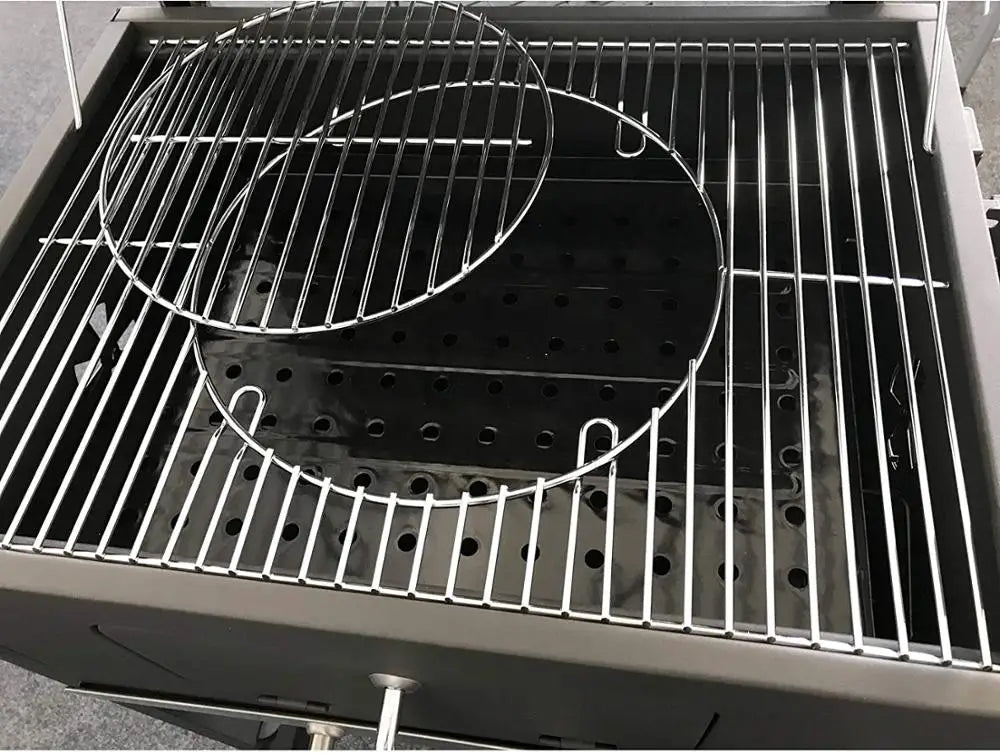 KTX-334739 Charcoal BBQ Grill Trolley with Side Table in Multiple Sizes
