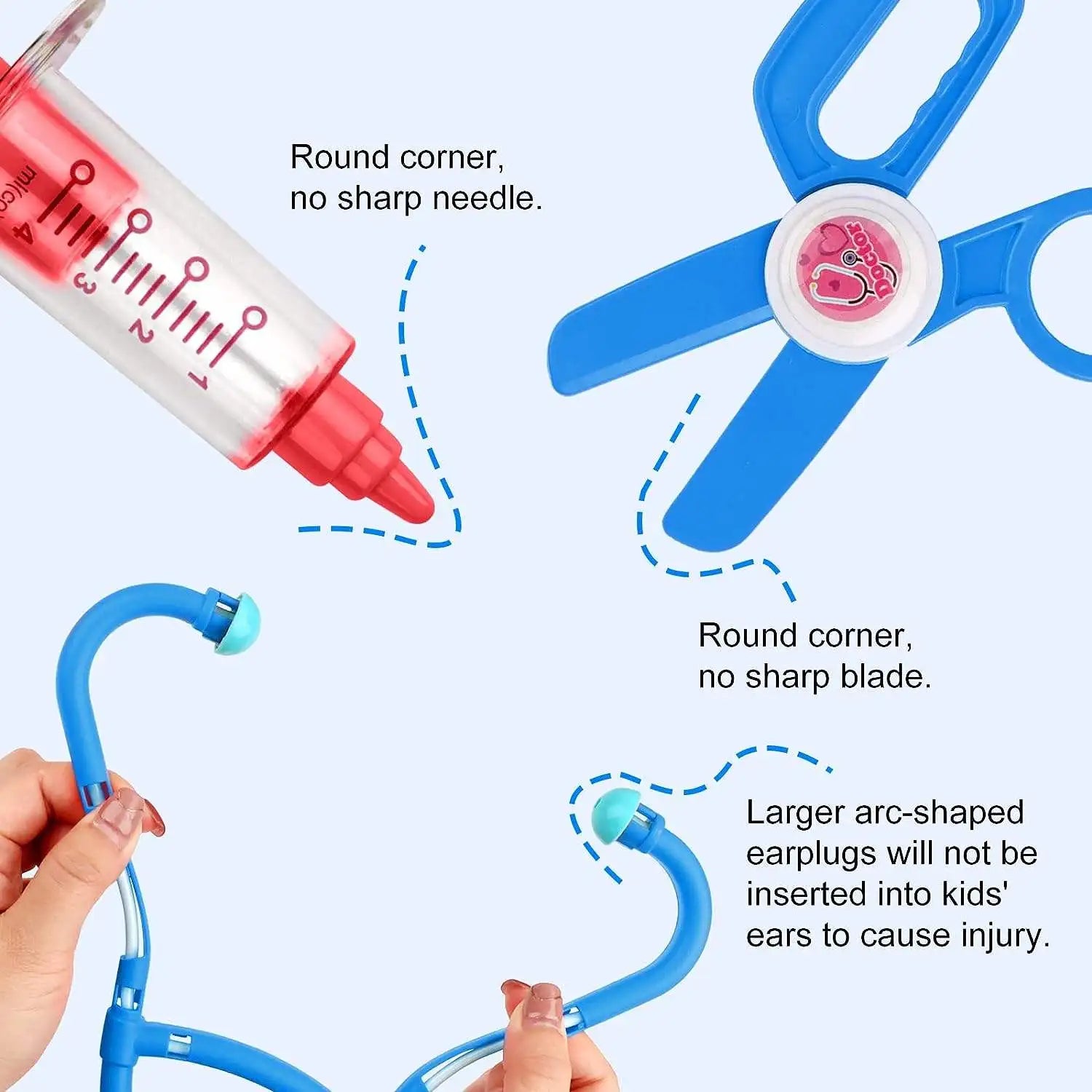 KTX-229843 Kids Doctor Play Set - Pretend Play Medical Trolley for Ages 2 to 13 Years - Plastic Components