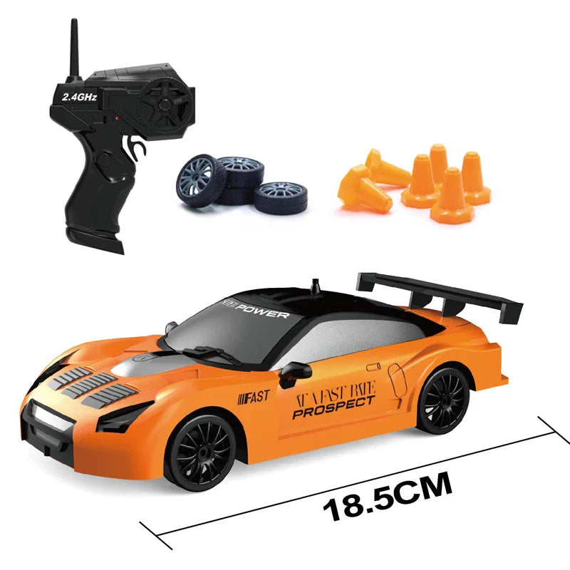 KTX-730195 1/24 Scale RC Electric Drift Racing Car, 4WD Remote Control Simulation Toy for Kids and Adults