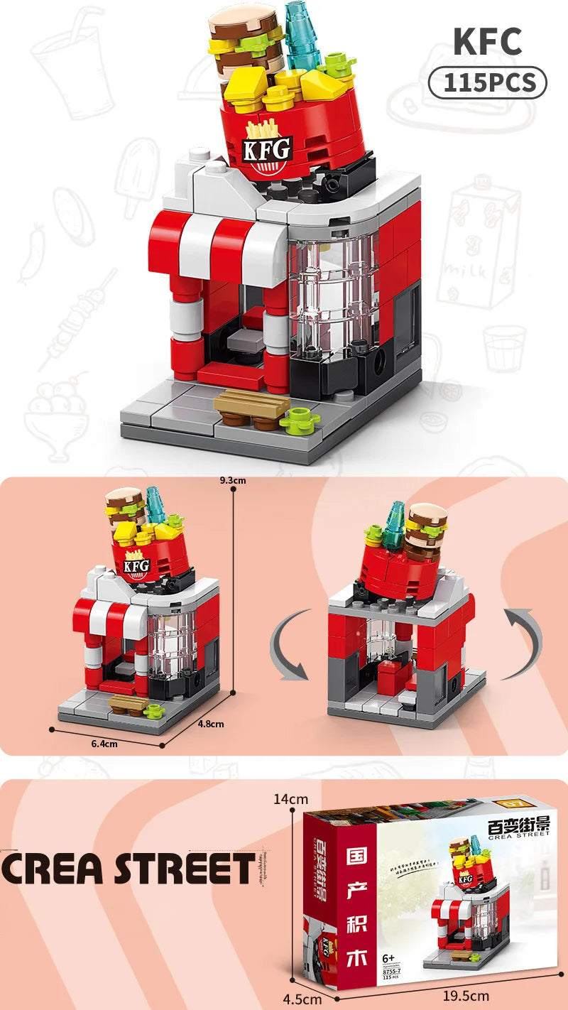 KTX-209043 8 in 1 3D Mini City Building Block Set for Kids