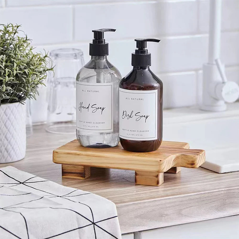 KTX-071507 Plain Wooden Soap Dish for Bathroom and Toilet Use