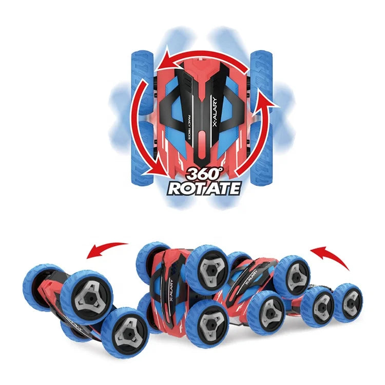 KTX-066003 1:20 Scale 2.4G Double-Sided Remote Control Stunt Car with 360° Flip & Rotate Feature for Kids