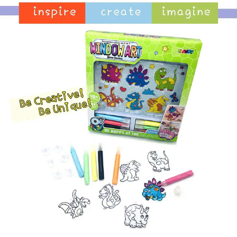 KTX-977363 Create Decorative Window Art with Suncatcher Refills and 8 Vibrant Paints