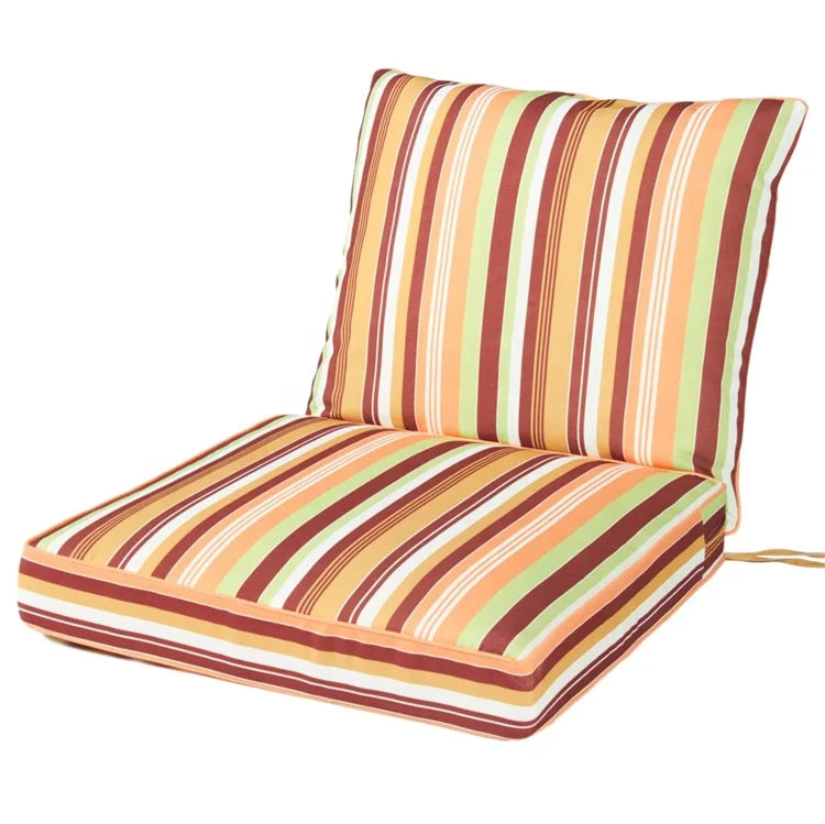 KTX-561811 Outdoor Deep Seat Cushion Set for Patio Furniture - 50 Water-Resistant Polyester Rectangular Cushions