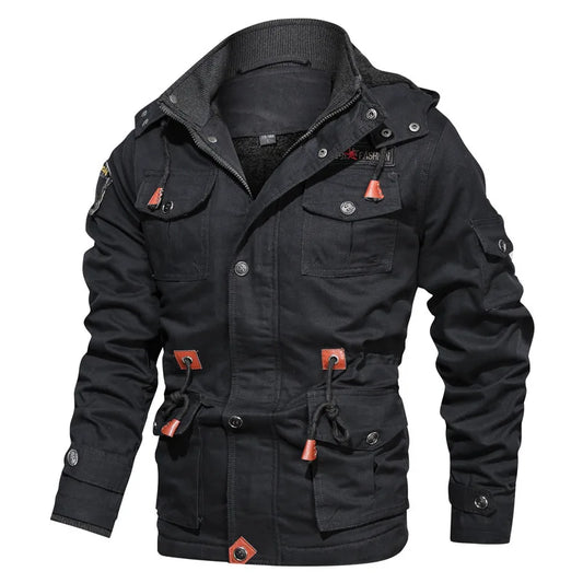 KTX-095187 Mens Winter Iacket Coat Quilted Jacket With Turtleneck Slim Fit and Warm Insulation Plush Standing Collar Men's Coats