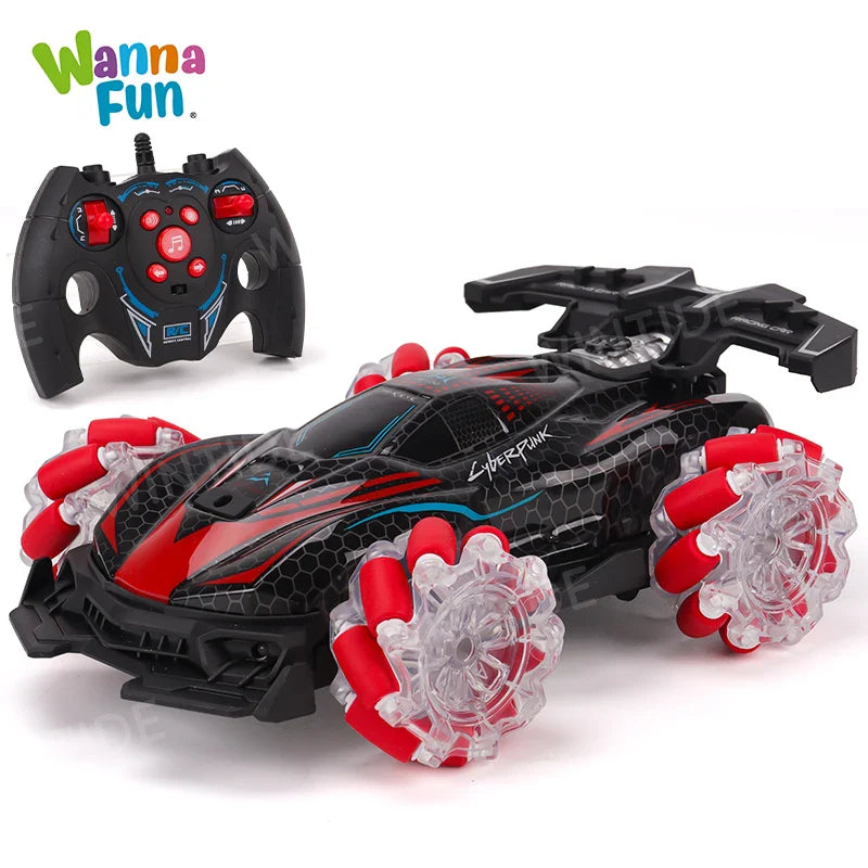 KTX-869395 4WD 2.4G Remote Control Drift Car with Gesture Sensing, High-Speed Features, Smoke, Music & Lights