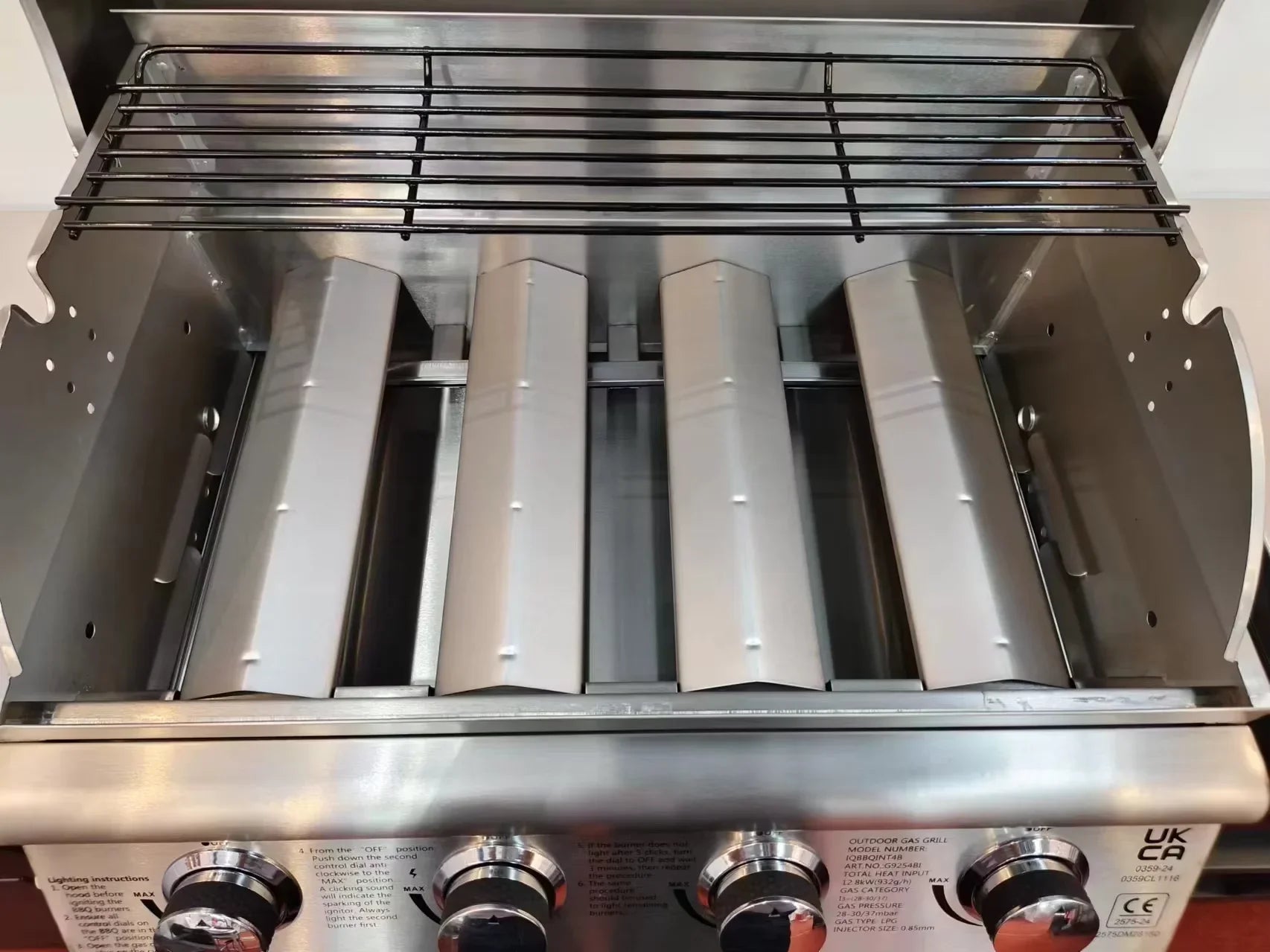 KTX-662419 Built-in Propane BBQ Gas Grill Smoker - Heavy Duty Stainless Steel for Outdoor Kitchen