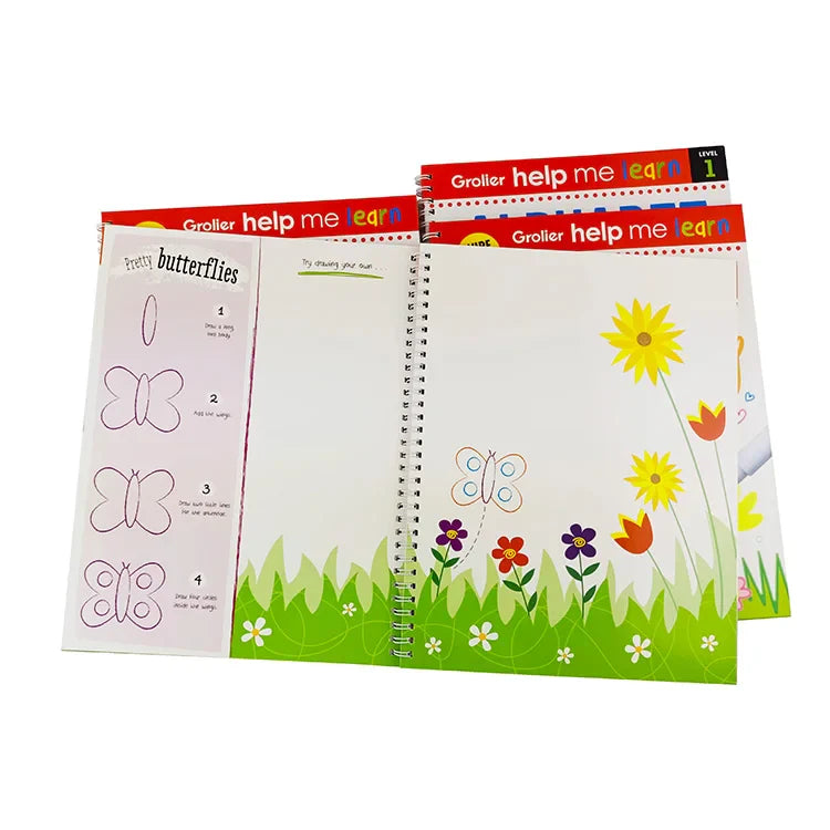 KTX-301587 Custom Spiral Bound Wipe Clean Board Book for Children's Learning