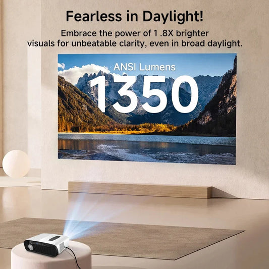 KTX-531347 1080P 4K 1350ANSI LCD Home Cinema Projector for TV Stick and Laptop Compatibility